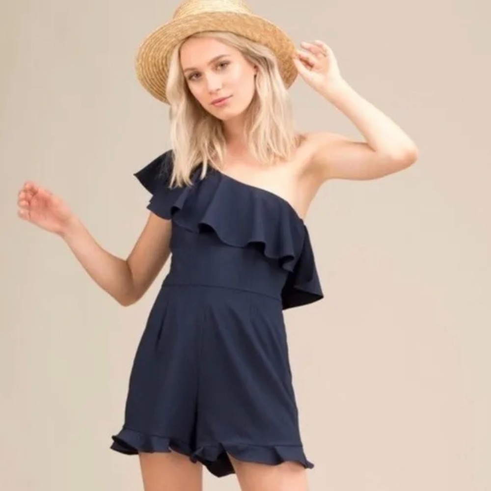 J.O.A One Shoulder Romper